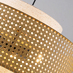 Подвесной светильник с декоративным поясом из плетеного бамбука Biuloggicu варинант исполнения - 5 | Loft Concept в Казани