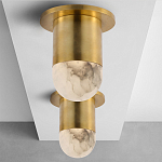 Потолочный светильник светодиодный с плафоном из натурального камня Purgatory варинант исполнения - 3 | Loft Concept в Казани