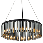 Люстра со стеклянными цилиндрическими плафонами Luminous Cylinders Smoky Round варинант исполнения - 3 | Loft Concept в Казани