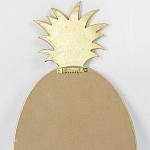 Зеркало овальной формы с золотистой рамкой и декоративной верхушкой в виде ананаса Pineapple Shine  варинант исполнения - 5 | Loft Concept в Казани