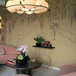 Обои в японском стиле Wisteria Original colourway on Raw Silk dyed silk варинант исполнения - 1 | Loft Concept в Казани