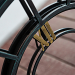 Зеркало настенное в чёрной металлической раме в виде часов Mirror Tower Clock варинант исполнения - 4 | Loft Concept в Казани