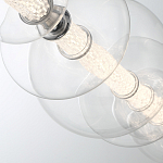 Подвесной светильник линейный с прозрачными стеклянными шарами разного диаметра Eurofase варинант исполнения - 6 | Loft Concept в Казани