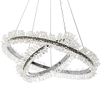 Люстра два кольца с хрустальным декором Rowan Crystal Ring Horizontal Chrome Chandelier варинант исполнения - 1 | Loft Concept в Казани
