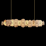 Подвесной светильник с фигурными элементами из белого алебастра Cryptocrystalline Stone варинант исполнения - 8 | Loft Concept в Казани