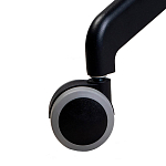 Стул с мягкой синей обивкой из велюра и подъемно-поворотным механизмом на черных колесиках Harper Blue варинант исполнения - 7 | Loft Concept в Казани