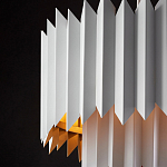Люстра белая с гофрированным двойным абажуром Corrugated Double Lampshade варинант исполнения - 4 | Loft Concept в Казани