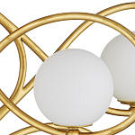 Люстра с закругленным каркасом золотого цвета и белыми плафонами Round Curl варинант исполнения - 1 | Loft Concept в Казани