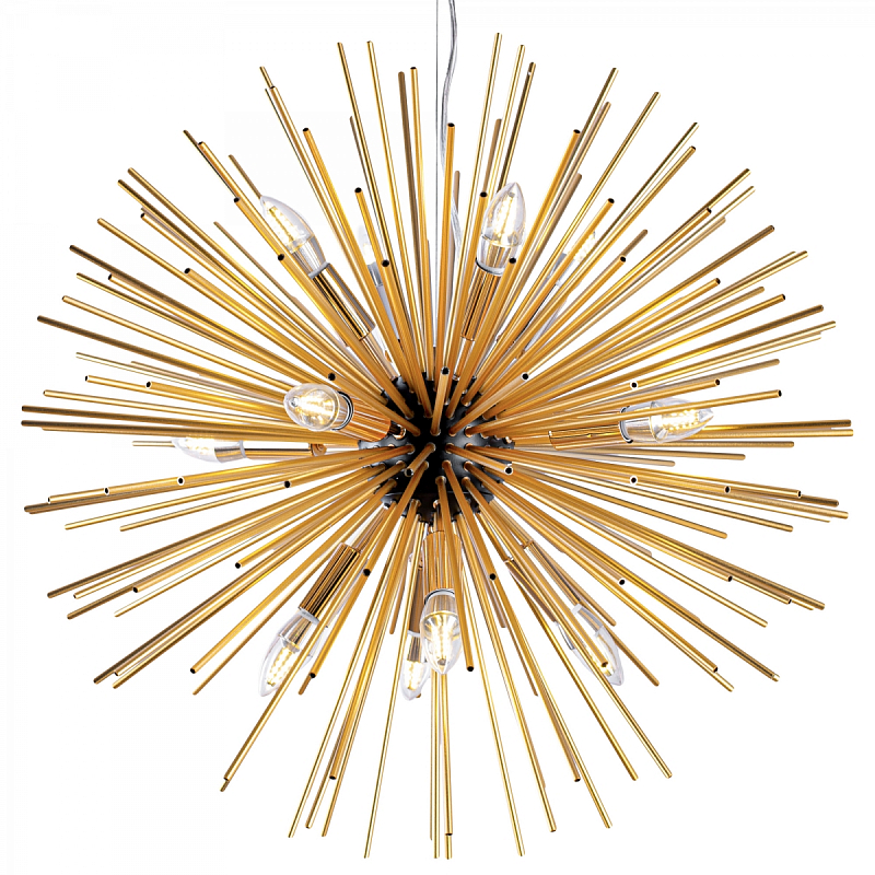 Huge Sputnik Chandelier Gold and Black  Черный Золотой в Казани | Loft Concept 