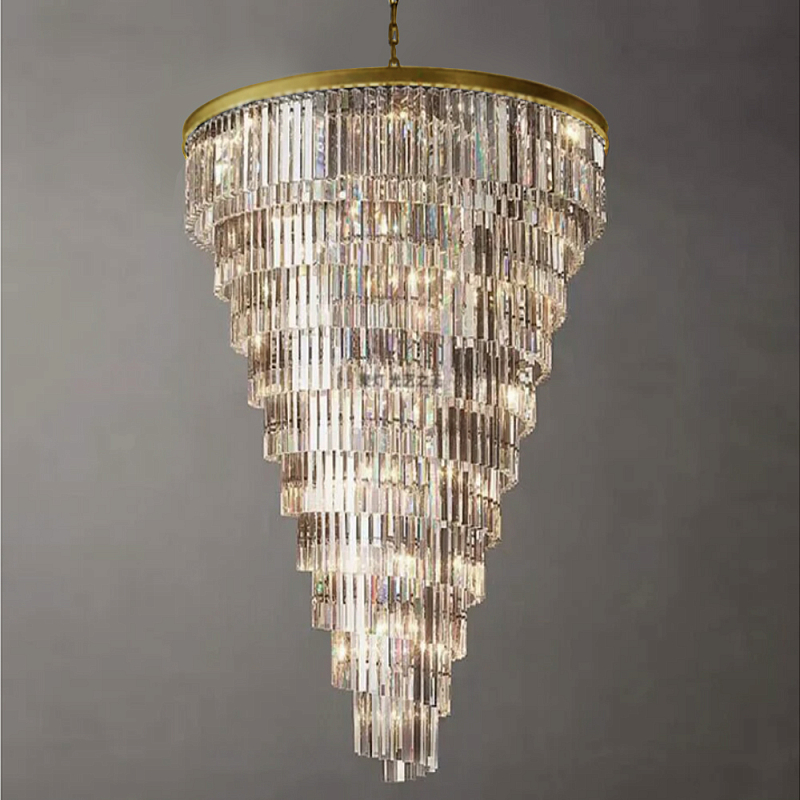 Люстра Chandelier Trapani Large size Никель Прозрачное Стекло в Казани | Loft Concept 