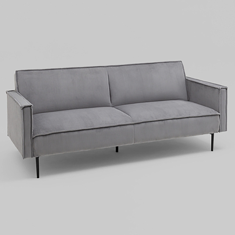 Диван современный вельветовый прямой Worcester Серый Серый Черный в Казани | Loft Concept 