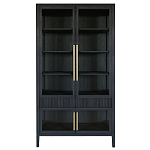 Витрина Primo со стеклянными фасадами и 2 ящиками Черный дуб варинант исполнения - 10 | Loft Concept в Казани