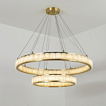 Люстра с 2-мя кольцами из натурального камня с регулируемыми плафонами Durability of Stone варинант исполнения - 2 | Loft Concept в Казани