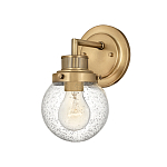 Бра для ванных комнат с прозрачным шарообразным плафоном из стекла с пузырьками на круглом основании Hinkley варинант исполнения - 1 | Loft Concept в Казани