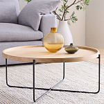 Журнальный стол с круглой деревянной столешницей Urban Style Space варинант исполнения - 2 | Loft Concept в Казани