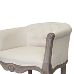 Кресло низкое в стиле прованс Бежевый Лен Louis French Armchair  варинант исполнения - 4 | Loft Concept в Казани
