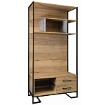 Стеллаж под TV в стиле лофт с открытыми полками и 2-мя ящиками Urban Style Space варинант исполнения - 1 | Loft Concept в Казани