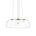 Подвесной светильник  с плоским прозрачным стеклянным плафоном Grada Light варинант исполнения - 1 | Loft Concept в Казани