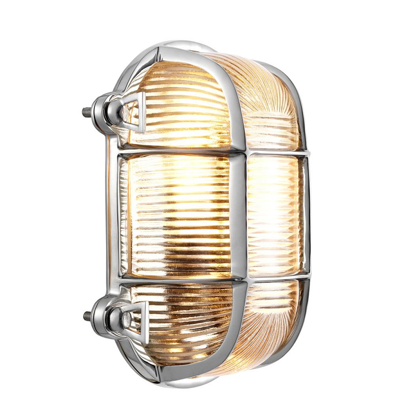 Бра Eichholtz Wall Lamp Aqua L Никель Прозрачное Стекло в Казани | Loft Concept 