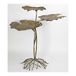 Столик приставной с тремя столешницами Тропические листья Tropical Forest gold варинант исполнения - 2 | Loft Concept в Казани