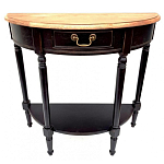 Консоль полукруглая из массива березы с ящиком и полкой в стиле прованс Vintage варинант исполнения - 2 | Loft Concept в Казани