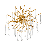 Бра с лучеобразным основанием и подвесками из прозрачного стекла в виде длинных капель Droplet Chandelier варинант исполнения - 1 | Loft Concept в Казани