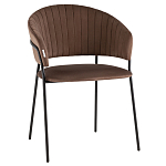 Стул в велюре коричневого цвета Horizon варинант исполнения - 1 | Loft Concept в Казани