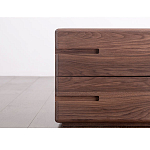 Прикроватный столик деревянный с 2-мя ящиками Moon Walnut Furniture варинант исполнения - 4 | Loft Concept в Казани