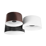 Потолочный светильник с 3-мя цилиндрическими абажурами черного белого и коричневого цвета Urban Dome варинант исполнения - 3 | Loft Concept в Казани