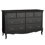 Комод черный из массива бука в стиле прованс Black Provence варинант исполнения - 1 | Loft Concept в Казани