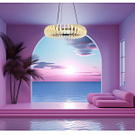 Люстра круглая с фактурными элементами в виде ракушек Inspired Sea варинант исполнения - 5 | Loft Concept в Казани