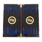 Нарды настольные из натурального камня лазурит и долерит Backgammon from Stone варинант исполнения - 2 | Loft Concept в Казани