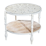 Журнальный столик из натурального дерева в винтажном стиле Openwork Coffee Table варинант исполнения - 1 | Loft Concept в Казани