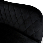 Барный стул вращающийся со спинкой и подлокотниками Douglas Rhombus Черный Велюр варинант исполнения - 3 | Loft Concept в Казани