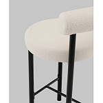 Стул полубарный Floreo букле молочный варинант исполнения - 3 | Loft Concept в Казани