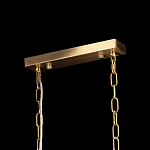 Люстра прямоугольная на цепях с прозрачными трубками и волнистым краем Nembus варинант исполнения - 12 | Loft Concept в Казани