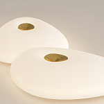 Потолочный светильник с тремя овальными матовыми плафонами TRIDalmen варинант исполнения - 2 | Loft Concept в Казани