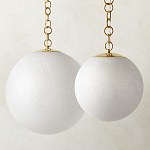 Подвесной светильник в форме шара из белого текстурного стекла Atmosphere варинант исполнения - 2 | Loft Concept в Казани