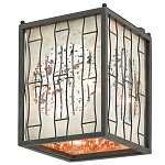 Бра с круглой зеркальной вставкой с эффектом ржавчины Stunning Radiance варинант исполнения - 3 | Loft Concept в Казани