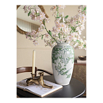 Ваза высокая с зелеными цветочными и птичьими мотивами Vase Inspired by Nature варинант исполнения - 4 | Loft Concept в Казани