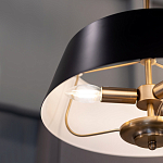 Подвесной светильник с конусовидным металлическим абажуром черного цвета Kichler варинант исполнения - 10 | Loft Concept в Казани