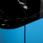 Тумба прикроватная чёрно-голубая с  ящиком Blue Cabinet варинант исполнения - 3 | Loft Concept в Казани