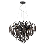 Люстра подвесная с объемной композицией из скрученных лент и металлических цепочек Atlantis Chain варинант исполнения - 4 | Loft Concept в Казани