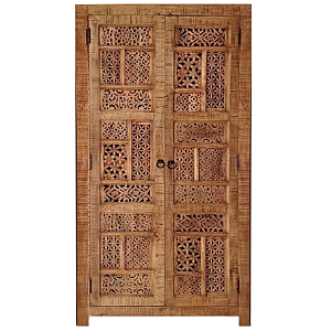 Этнический шкаф с орнаментом резьба из дерева Indian Antique Furniture