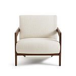 Кресло Avalon White Boucle из массива ореха варинант исполнения - 4 | Loft Concept в Казани