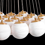 Люстра подвесная круглая с сферическими плафонами из натурального камня Glowing Spheres варинант исполнения - 3 | Loft Concept в Казани