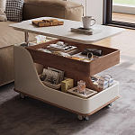 Журнальный столик передвижной с подъемной столешницей Table Trolley варинант исполнения - 6 | Loft Concept в Казани