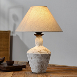 Настольная лампа с керамическим фактурным основанием и тканевым абажуром Eastern Tale варинант исполнения - 3 | Loft Concept в Казани