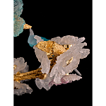 Люстра круглая на золотом каркасе с птичками и цветочным декором Miscellaneous herbs варинант исполнения - 9 | Loft Concept в Казани