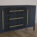 Буфет Primo с тремя ящиками и двумя фасадами Черный дуб варинант исполнения - 3 | Loft Concept в Казани